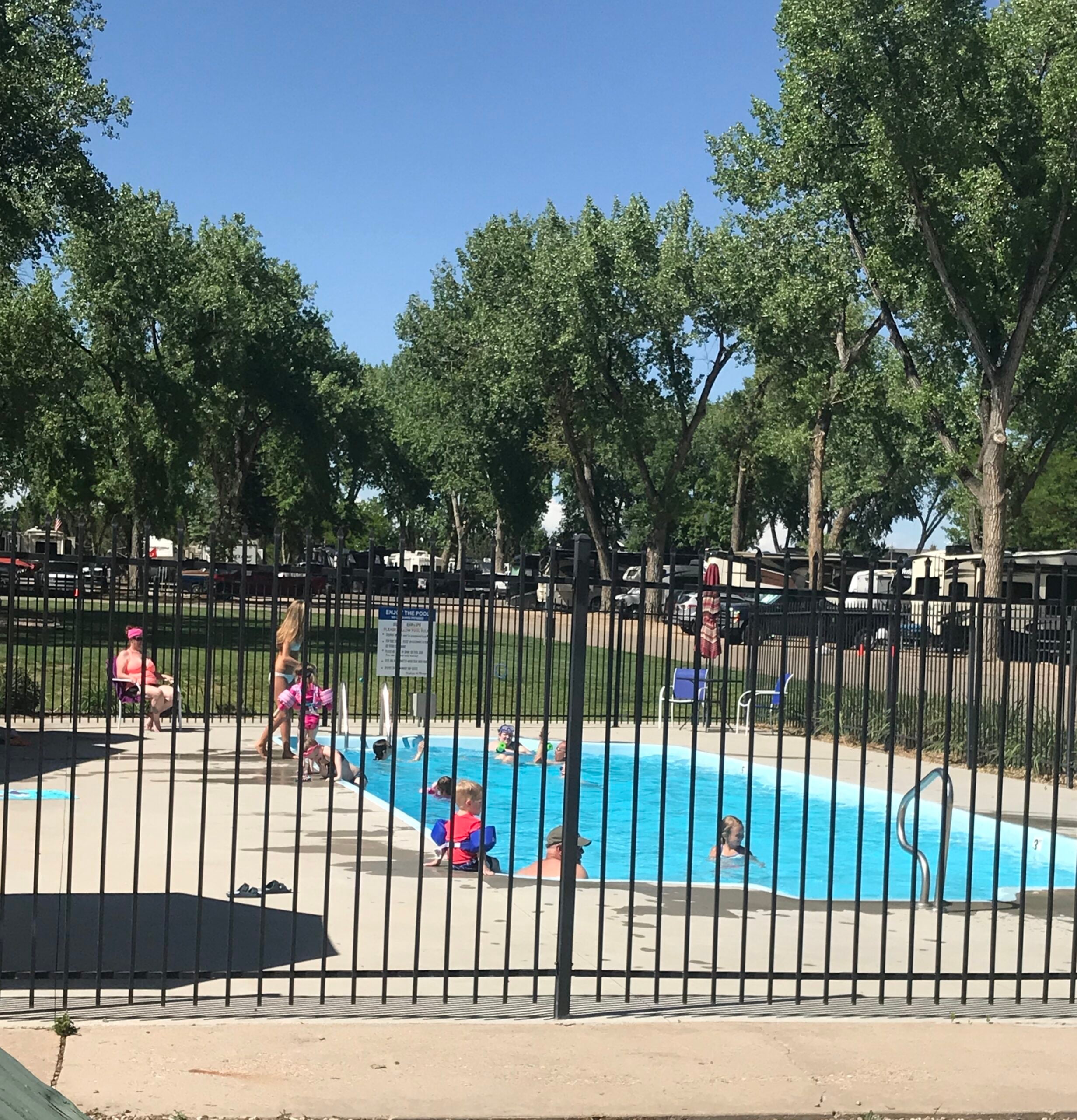 Swimming pool at Loveland RV Resort Colorado