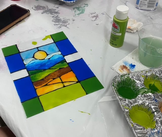 Paint night activity at Loveland RV Resort Colorado