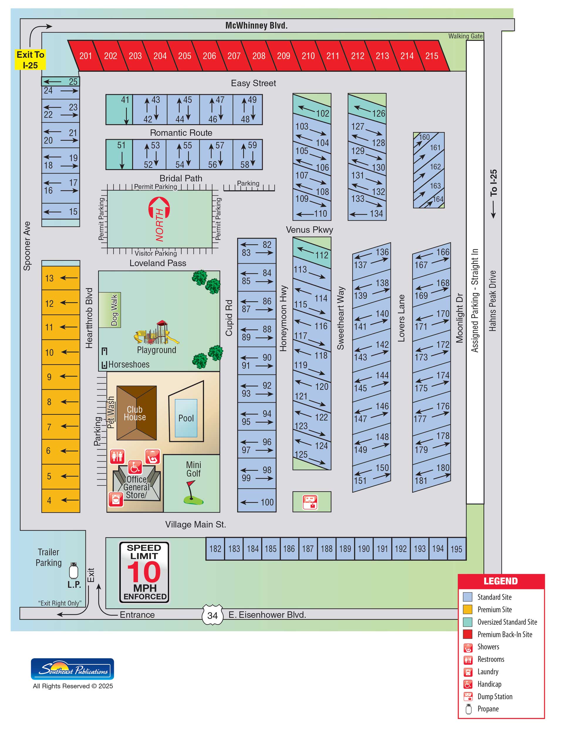 Loveland RV Resort Campground Map